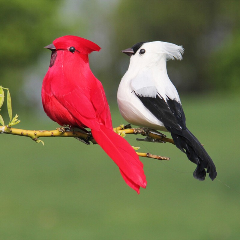 Bird Feather Christmas Bird Simulation Bird Garden Decoration Bird Foam
