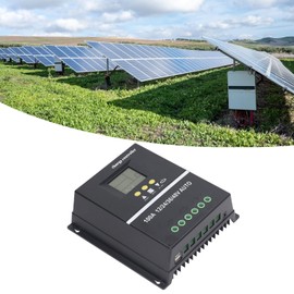 100A MPPT Solar Controller, Auto 12V 24V 36V 48V, USB Ports, LCD Display, Voltage, 7 Working Modes, Compatible with Gel, Flooded, LifePO4 Battery Charging