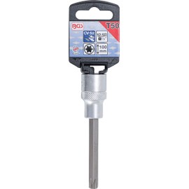 BGS 4474 | Bit Socket | length 100 mm | 12.5 mm (1/2") Drive | T-Star (for Torx) T50