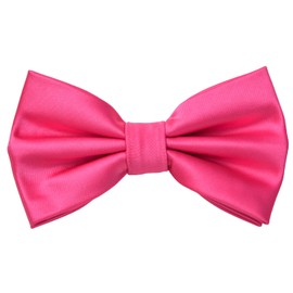 MASADA bow tie pink - men's accessory in silk-look, continuously adjustable, handmade with hook closure - 12 x 6 cm
