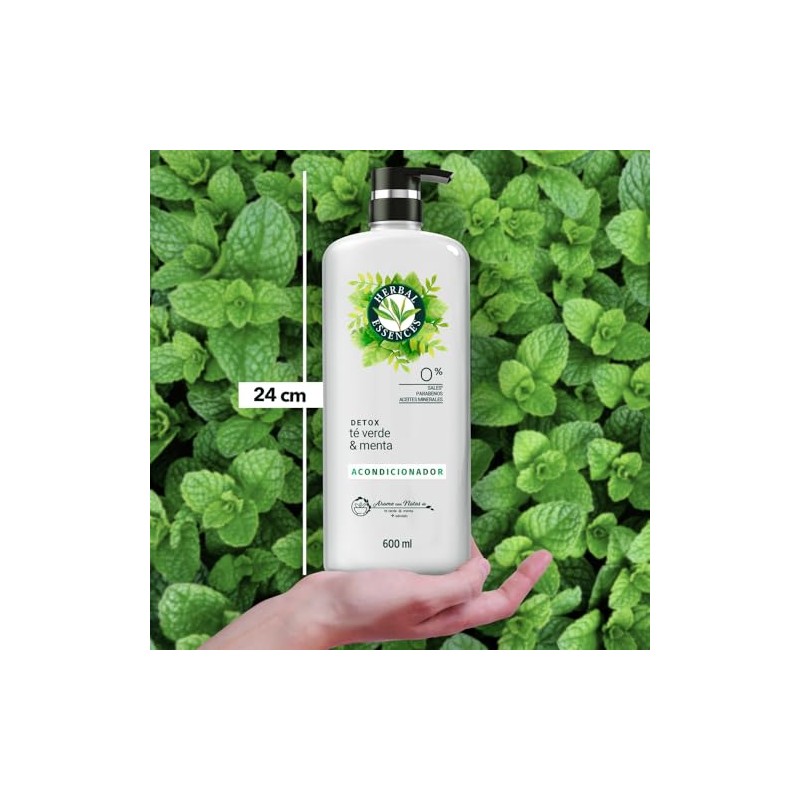 Herbal Essences Acondicionador Detox Té Verde & Menta 600 ml
