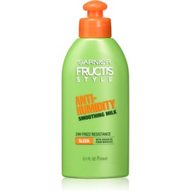 Garnier Fructis Style Anti-Humidity Smoothing Milk, All Hair Types, 5.1 oz. (Packaging May Vary)