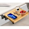 SKMYL Folding Bedside Shelf, Made of Wood and Stainless Steel,