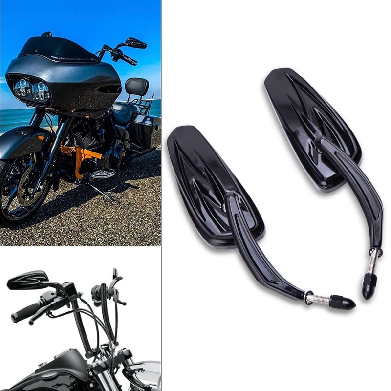 DREAMIZER Motorcycle Rear View Mirrors Handlebar Side Mirrors for Street