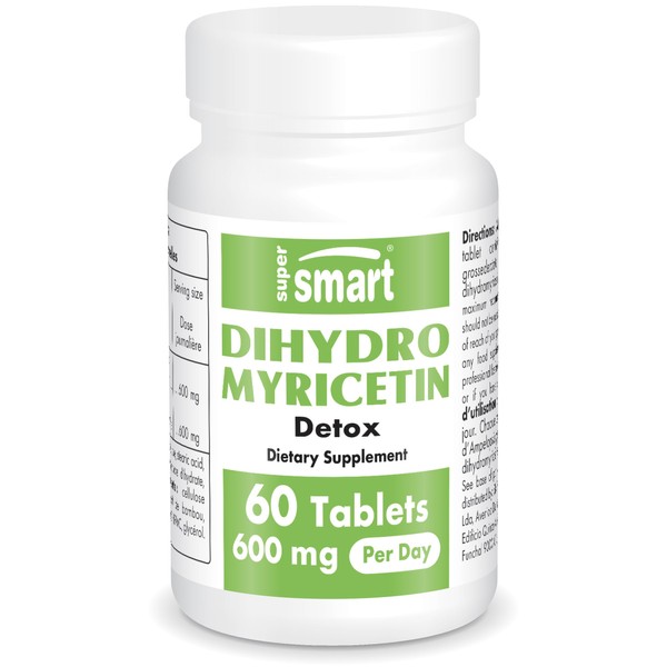 Supersmart - Dihydromyricetin 300 mg - 100% Natural Flavonoid Support - Liver & Detoxification - Helps Against Hangovers | Non-GMO & Gluten Free - 60 Vegetarian Capsules