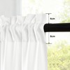 DWCN White Faux Linen Kitchen Curtains, 36 Inch Drop Cafe