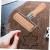 Mikinona Wooden Rolling Pin Pizza Dough Docker Pastry Roller Baking