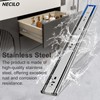 NECILO Push-to-Open Drawer Runners 350 mm, Stainless Steel, 45 kg