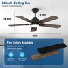 warmiplanet 52 Inch Indoor Ceiling Fans with Lights and Remote