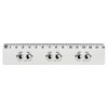 'Cute Big Eyes ' 15cm (6 Inch) White Plastic Ruler