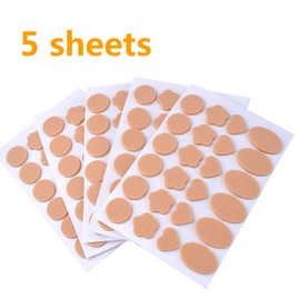 5 Sheets (120pcs) Earring Support Patches Foam Earring Lifters Invisible Ear Lobe Support Pads Earring Backs for Large Heavy Earrings Types Stabilizers, 4 Styles, Skin Color