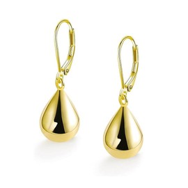 TOFBS Ohrringe Waterdrop Teardrop Silber Hypoallergen Gold Ohrringe Creolen Vergoldet Exquisite Modeschmuck Earrings für Damen Frauen Und Mädchen Gold
