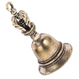 NUOBESTY Ergonomic Handle Vintage Copper Hand Bell Hand Bell for Home Hotel School Desktop Decoration