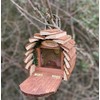 Selections Wooden Squirrel Feeder Hanging Box for Garden Outdoors