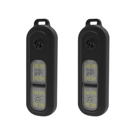 Chatthen Pocket Alarm, Alarm for Women on the Go, Running Lamp Jogging Self Defense Flashing Light, School Bag Light, USB Type-C Charging, for Children, Women and Seniors, Black, 2 Pack