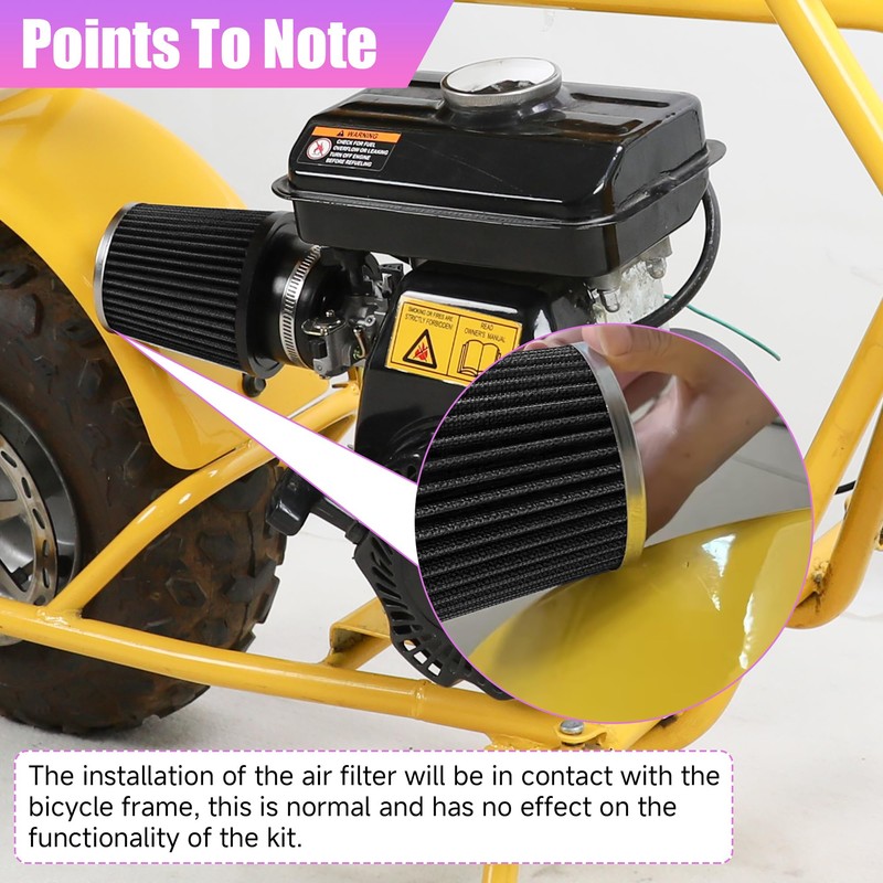 Mini Bike Air Filter Adapter Replacement for Baja DB30 MMB80