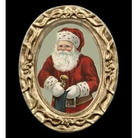 Unbranded Vintage Victorian Santa Claus Miniature Dollhouse Christmas Picture