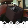 Norkmdi Car Trash Can, Leather Foldable Large Capacity Vehicle Hanging