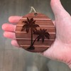 HipFlaskPlus Sunset and Palm Trees - Cedar Ornament