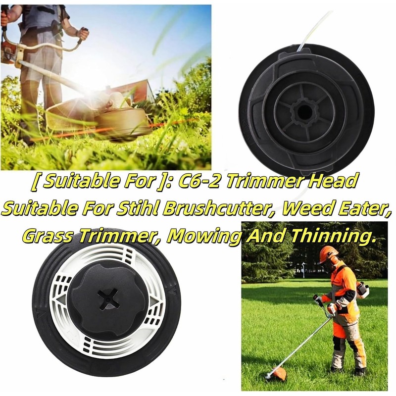 BLOLACDZ (2 Pack) C6-2 Trimmer Head for Stihl FS38 FS40