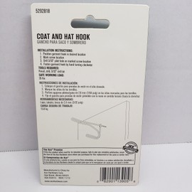 ACE Coat and Hat Hook Bright Brass Screw-In  2 Pack   #5292818