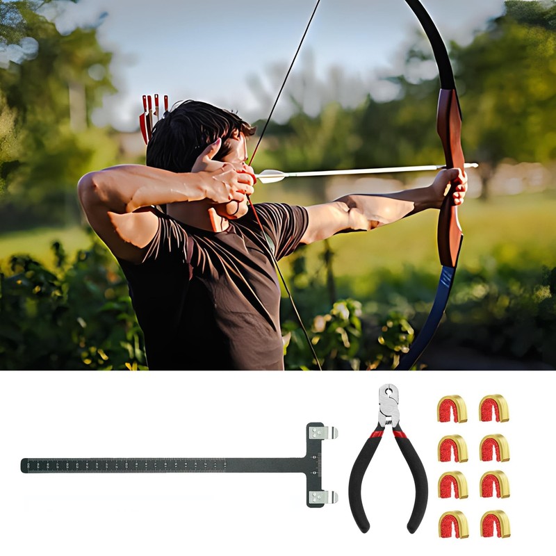 AHOSOUTLY Archery Bow String Nocking Points Pliers Strings Knock Set