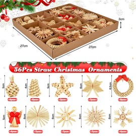Christmas Tree Ornaments, Christmas Ornaments, Straws, Straw, Snowflowers, Angels, Garlands, Ornaments, Christmas Presents, Gifts, Wooden Box