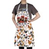 WZMPA Chicken Farm Kitchen Apron With Pockets Chicken Farmer Gift