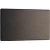 BG Electrical Double Blank Plate, Unused Electrical Connection Cover, Screwless