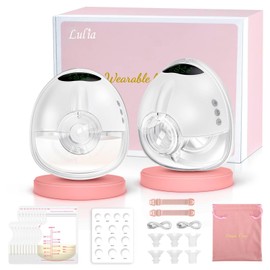 Lulia Breast Pump Hands Free, Wearable Breastfeeding Pump with 4 Mode and 9 Level, Strong Suction, Painless, Anti-Backflow, BPA Free, Portable Electric Breast Pumps with 17/19/21/24MM Flanges