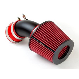 RTUNES RACING BLACK PIPE HEAT SHIELD COLD AIR Intake Airflow Inductions Kit + FILTER Compatible For 98-05 E46 3-Series