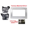 Silver Double Din Dash Kit Compatible with Dodge Ram 2006-2010