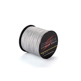 DORISEA Extreme Braid 8 Strands 100% Pe Braided Fishing Line 6-300Lb Test 100m/228Yards Fishing Line Abrasion Resistant Incredible Superline Zero Stretch (Grey, 250lb/0.8mm)