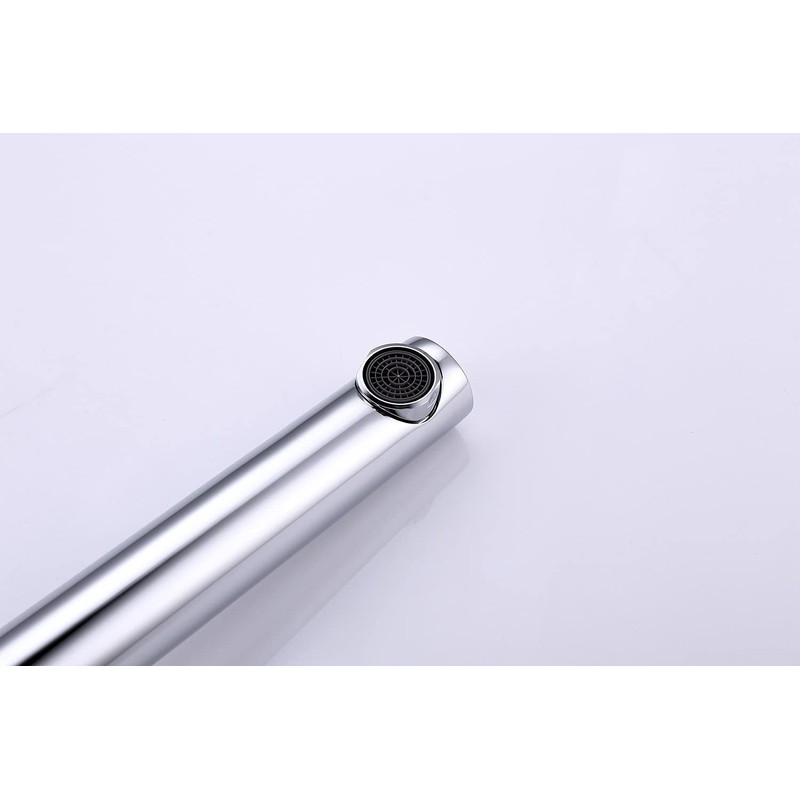SUMERAIN Wall Mount Faucet for Bathroom Sink, Modern Chrome Bathroom