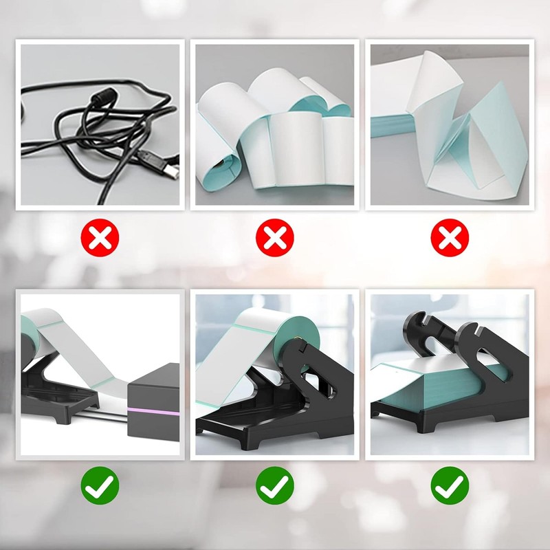 Label Holder for Thermal Label Roll & Fanfold Labels, Label