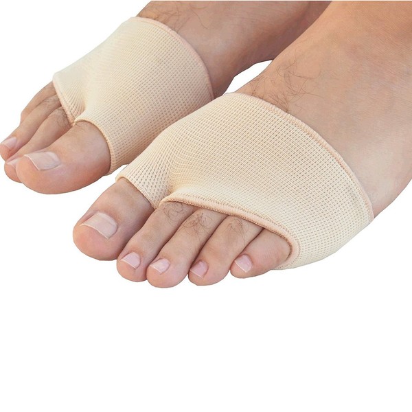 VORCOOL Pair of Gel Forefoot Metatarsal Pain Relief Absorber Cushion Pads - Size L (Skin Colour)