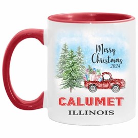 Calumet Mug Calumet Illinois Gifts Travel Souvenir Mug Christmas Mug Ceramic 11oz White