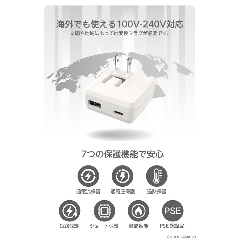 Tama Electronics Industries Kinnikuman PD20W AC Charger Kinnikuman (Demon Shogun