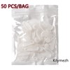 White Traverse Rod Slides Curtain Track Glider Hooks for Curtains(50