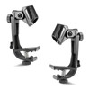 2PCS Drum Microphone Clips ABS Plastic Mic Clamp Adjustable Microphone