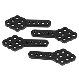 1 10 rc Crawler Long Travel Shocks Shock Keys mounts Mount Extension Key Adjustable axial Car Model Accessories Tower car adapters Rock Extender Relocation Stand (Black)