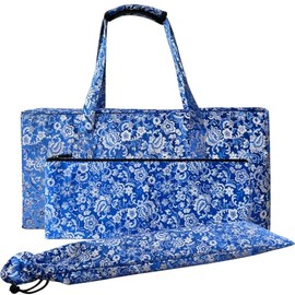 StellarPulse Empty Mahjong Bags for Tiles and Racks – with Integrated Mat Holder, Mahjong Tile Bag and Rack/Pushers Drawstring Bag, Thickened Blue American Mahjong Bag (Case Only)