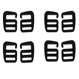 Adjustable 25mm Buckles for Webbing Slide Buckles Aluminium G Hook for Backpack Luggage Strap Webbing  (4 Pairs)