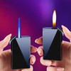 Dual Flame Square Shape Torch Lighter, Switchable Torch Jet &