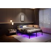 UOMEUR Queen Bed Frame with LED Lights Metal Bed Frame