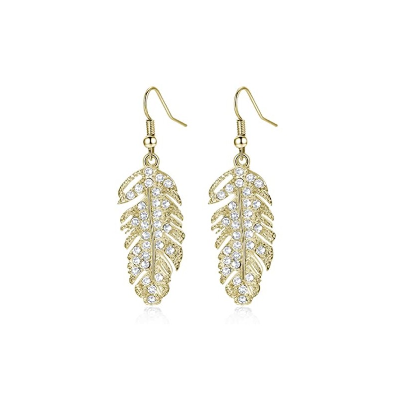 Leaf Statement Earrings for Women, Feather Earrings for Girls, Bohemian
