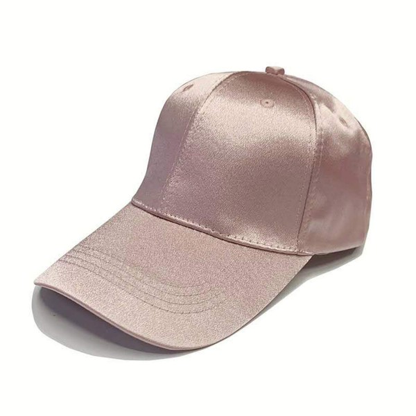 MonikaSun Hat, Cap, Sunshade, Stylish, Deep, Glossy Fabric, CAP, Silk Cap, Baseball Cap, Solid Color, One Size Fits Most, Braun