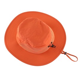 Magracy UPF 50+ Wide Brim Sun Hat for Men Women Outdoor Summer Safari Hat Adjustable for Fishing Hiking Camping Trekking Orange