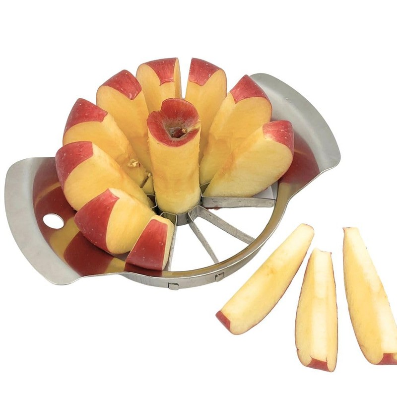 6.9 Inch Stainless Steel Large Apple Slicer,12 Slice Heavy Duty