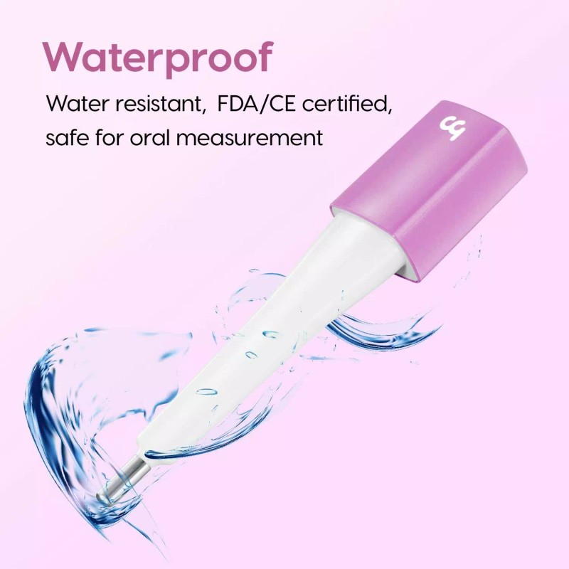 BONGMI Basal Thermometer for Ovulation, Intelligent Quiet Bluetooth Thermometer Purple